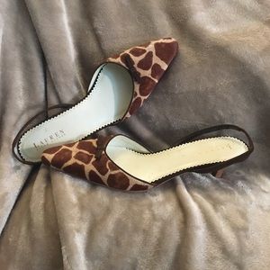 Ralph Lauren Giraffe Heels Genuine Leather